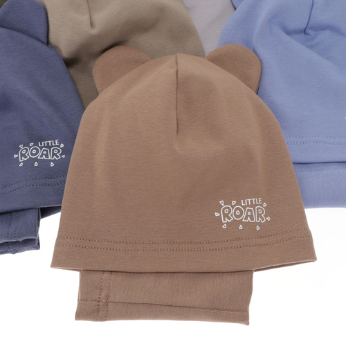 Boy's spring/ autumn set: hat and tube scarf brown Cymes