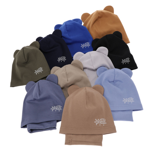 Czapka i komin dla chłopca jesienny, wiosenny komplet, niebieski Cymes